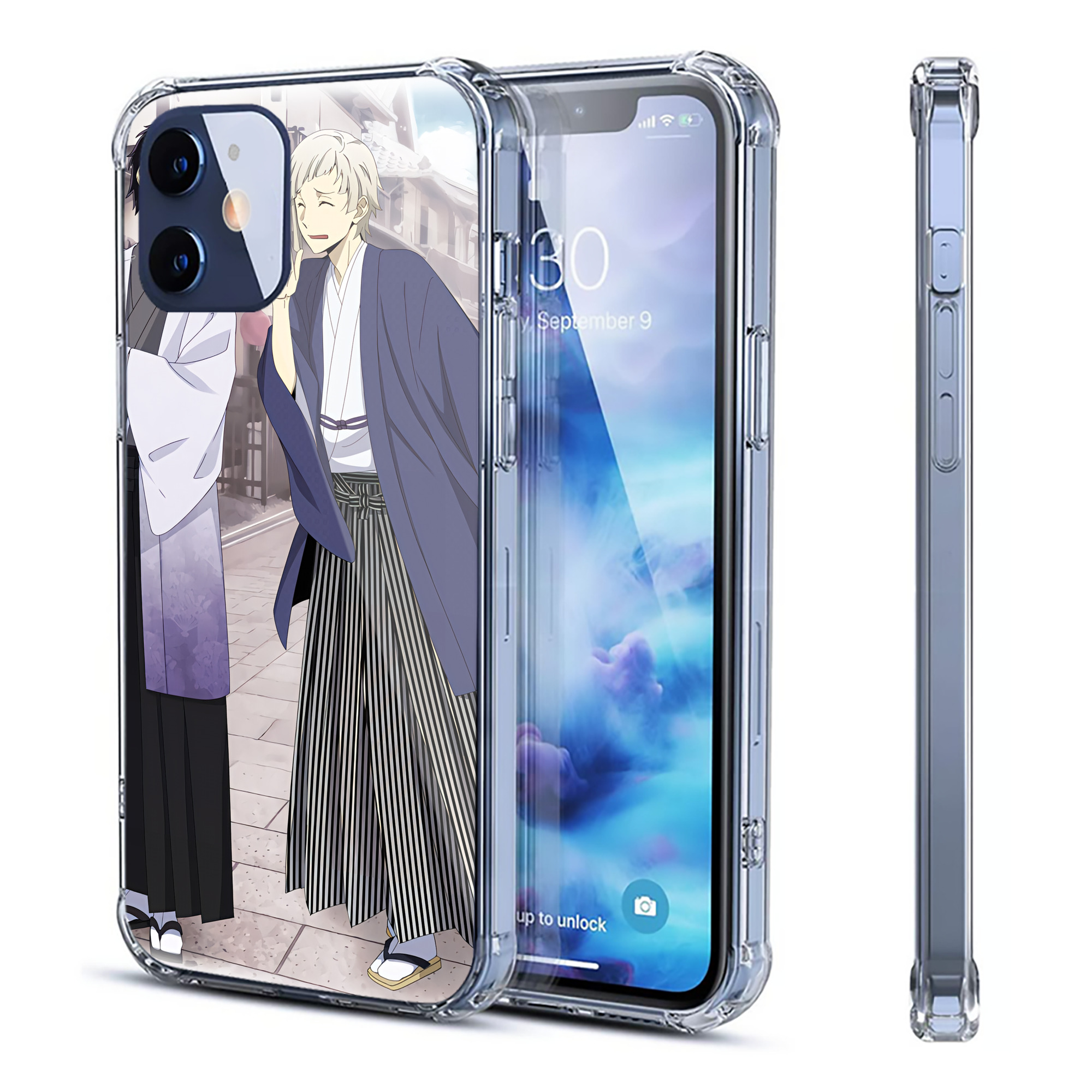 （画像用） 文豪ストレイドッグス Bungo Stray Dogs 【iPhone 12シリーズ対応】透明スマホケース（クリアソフトケース）